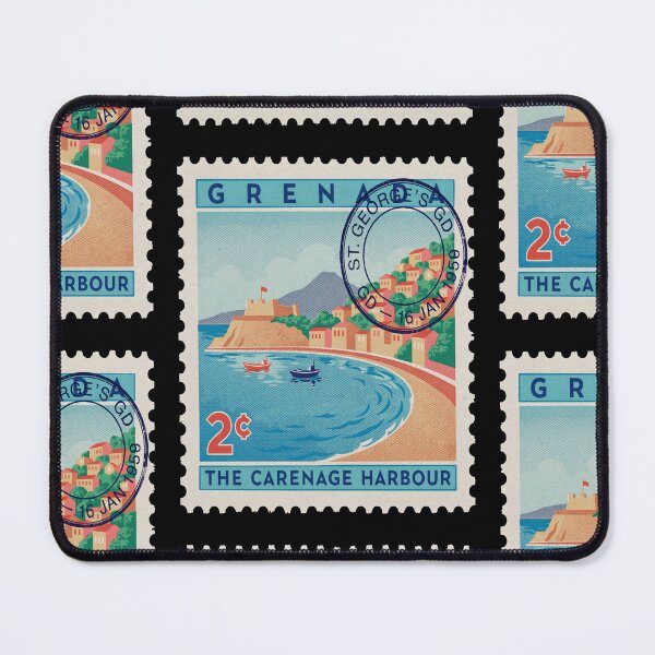 Item preview, Grenada St George’s Caribbean Harbour Postage Stamp Sticker designed and sold by stickercuffs.
