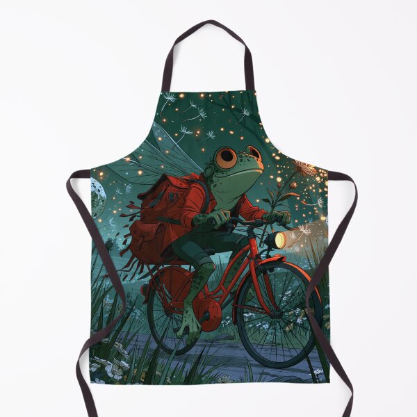 Item preview, Frog on a Bicycle — He's Doing His Best designed and sold by FrostyFrisby.
