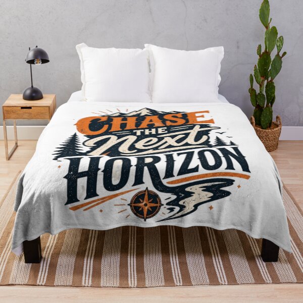 Item preview, Chase the Next Horizon | Vintage Adventure Typography Mountain T-Shirt designed and sold by D.Shop.