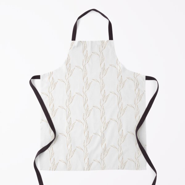 Item preview, Stripes of Leaves - Gold on White designed and sold by prynadd / Alena's Magic Patterns.