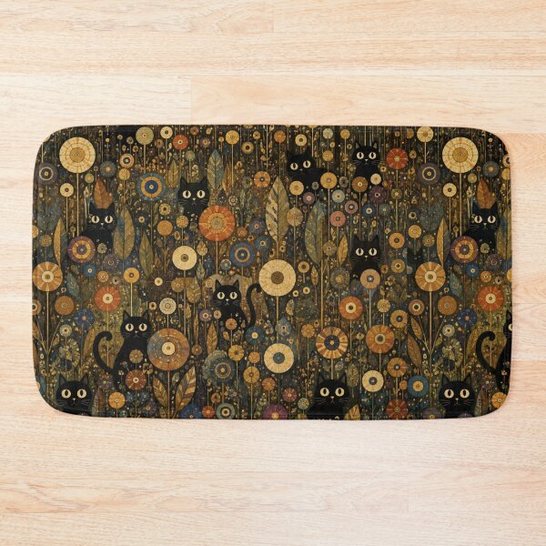 Item preview, Hidden Silhouette Cats Among Golden Wildflowers designed and sold by Mindworx21.