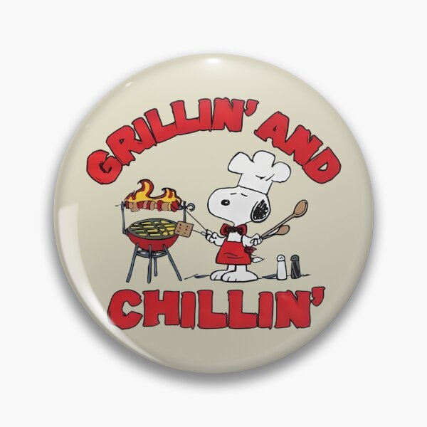 Item preview, Grillin' and Chillin' Snoopy Chef BBQ Grill Cartoon designed and sold by Cutecharactel.