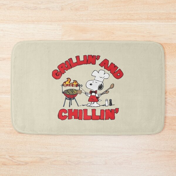 Item preview, Grillin' and Chillin' Snoopy Chef BBQ Grill Cartoon designed and sold by Cutecharactel.