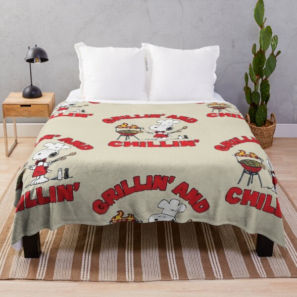 Item preview, Grillin' and Chillin' Snoopy Chef BBQ Grill Cartoon designed and sold by Cutecharactel.