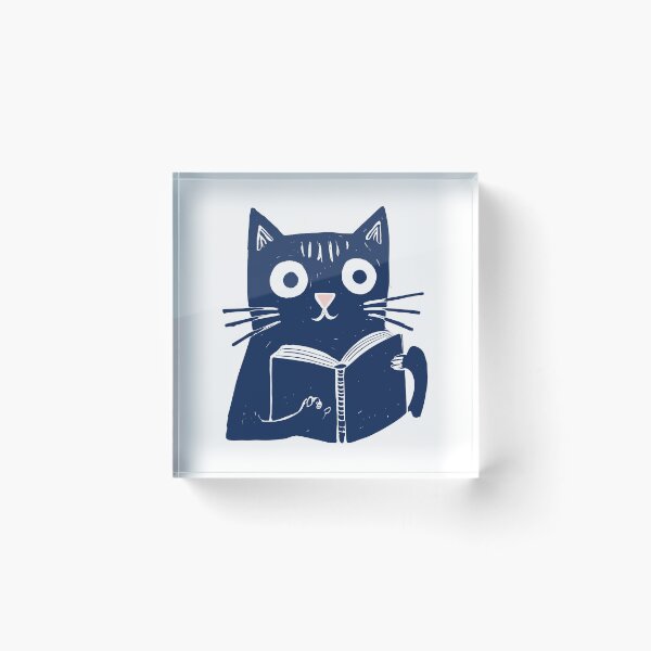 Item preview, Black Cat Reading Book with Mouse Print designed and sold by daldadesign.