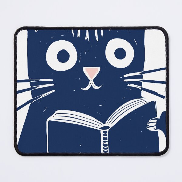 Item preview, Black Cat Reading Book with Mouse Print designed and sold by daldadesign.