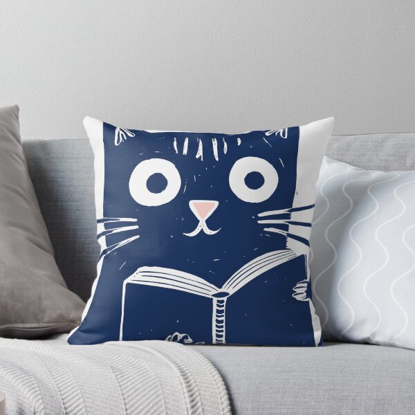 Item preview, Black Cat Reading Book with Mouse Print designed and sold by daldadesign.