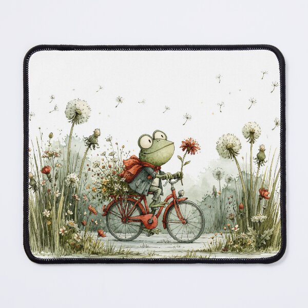 Item preview, Frog on a Bicycle — He's Doing His Best designed and sold by FrostyFrisby.