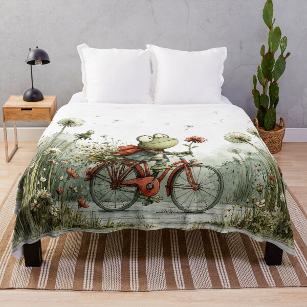 Item preview, Frog on a Bicycle — He's Doing His Best designed and sold by FrostyFrisby.