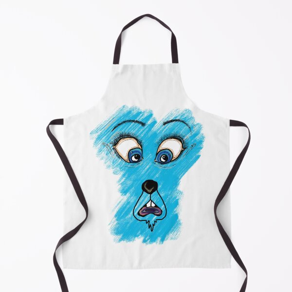 Item preview, Cute blue monster with big expressive eyes designed and sold by SaraPixels.