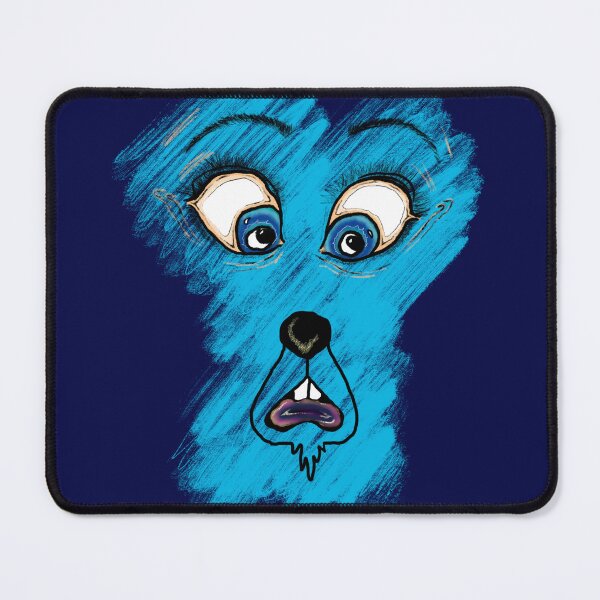 Item preview, Cute blue monster with big expressive eyes designed and sold by SaraPixels.