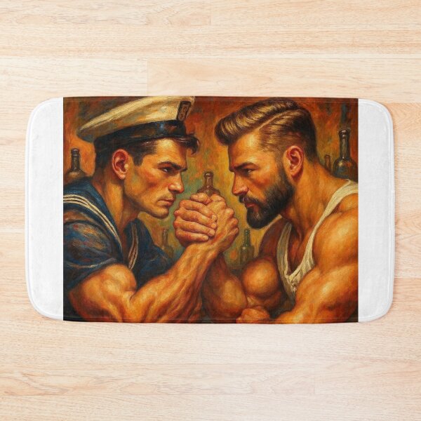 Item preview, Up Close and Deeply Personal Sailors Tom of Finland Tribute Gay Pride Oil Art Design designed and sold by ItsAKinkThing.