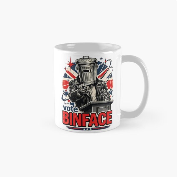 Item preview, Vote Binface Funny UK Political Satire Sticker | Retro British Election Poster | Vintage Campaign Meme Design designed and sold by Bhaskar Digital Art.