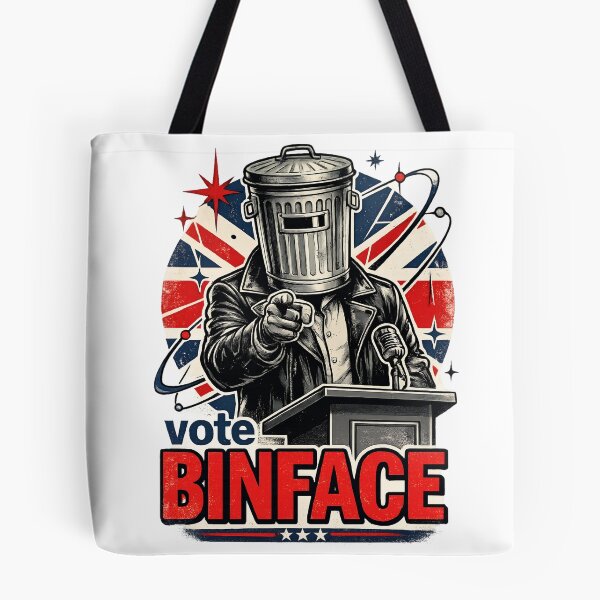 Item preview, Vote Binface Funny UK Political Satire Sticker | Retro British Election Poster | Vintage Campaign Meme Design designed and sold by Bhaskar Digital Art.