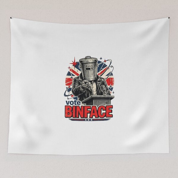 Item preview, Vote Binface Funny UK Political Satire Sticker | Retro British Election Poster | Vintage Campaign Meme Design designed and sold by Bhaskar Digital Art.