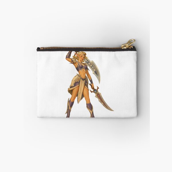 Item preview, Vintage Elf Warrior Pin Up | Fantasy Elven Dual Blade Girl Illustration designed and sold by Cosplayvintage.