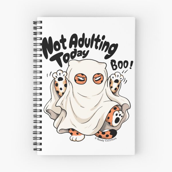Item preview, Not Adulting Today Leopard Ghost Boo designed and sold by Moody Critters.
