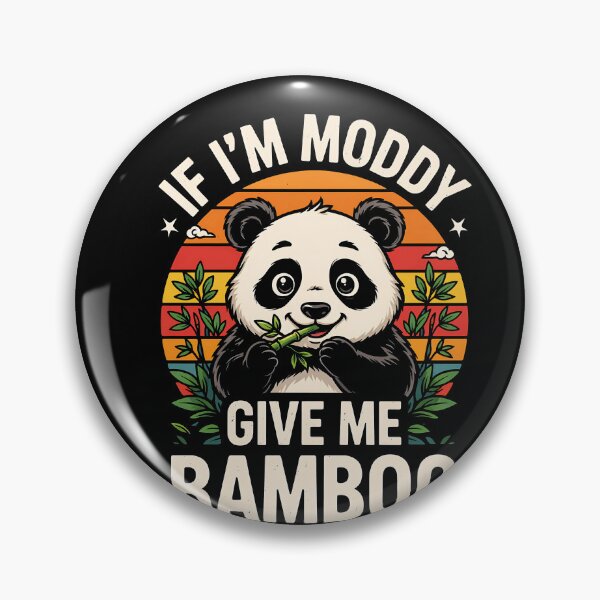 Item preview, If Im Moddy Give Me Bamboo Cute Panda Retro Sunset Funny Panda Lover Humor designed and sold by yoddel.