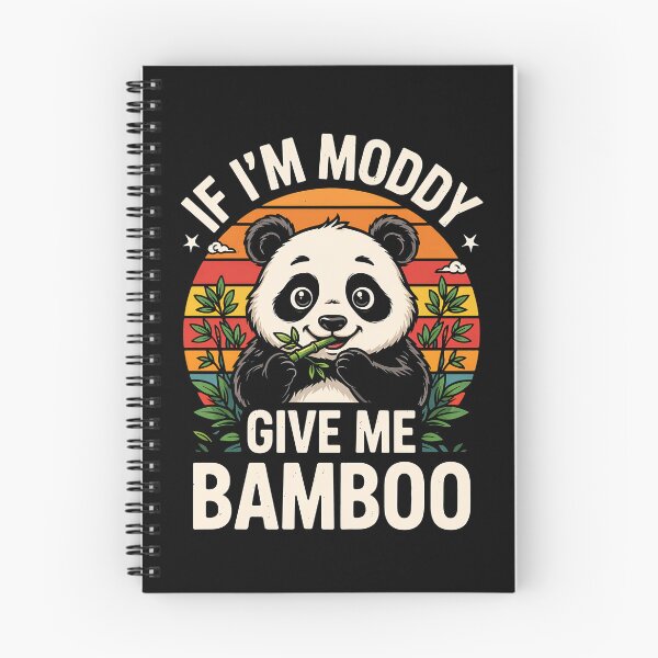 Item preview, If Im Moddy Give Me Bamboo Cute Panda Retro Sunset Funny Panda Lover Humor designed and sold by yoddel.
