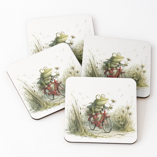 Item preview, Frog on a Bicycle — He's Doing His Best designed and sold by FrostyFrisby.