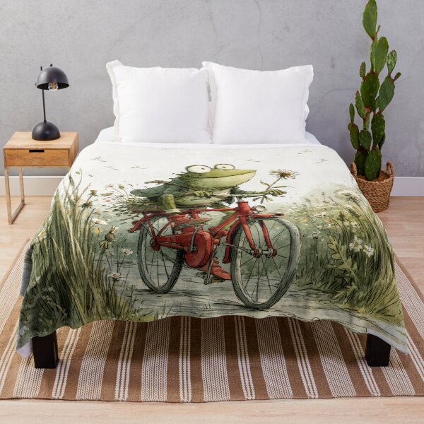 Item preview, Frog on a Bicycle — He's Doing His Best designed and sold by FrostyFrisby.