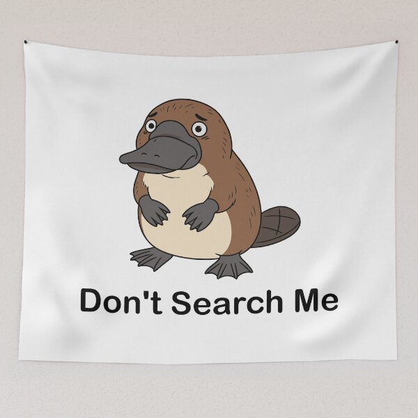 Item preview, Don't Search Me Funny Nervous Platypus Awkward Animal designed and sold by Amir Faysal.