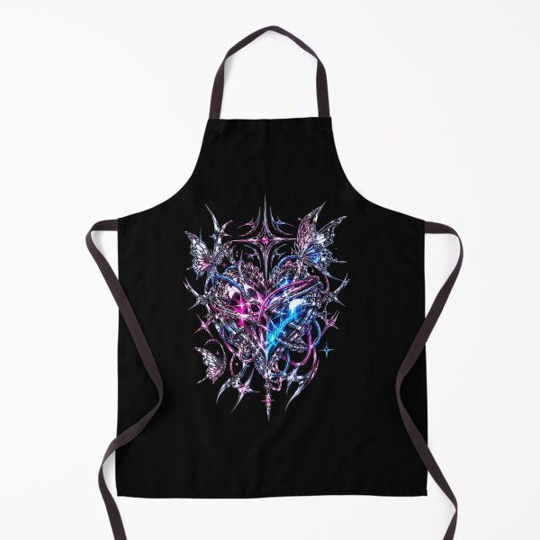 Item preview, Cyber Heart - Edgy Y2K Liquid Chrome Tribal Graphic designed and sold by liamquynh34.