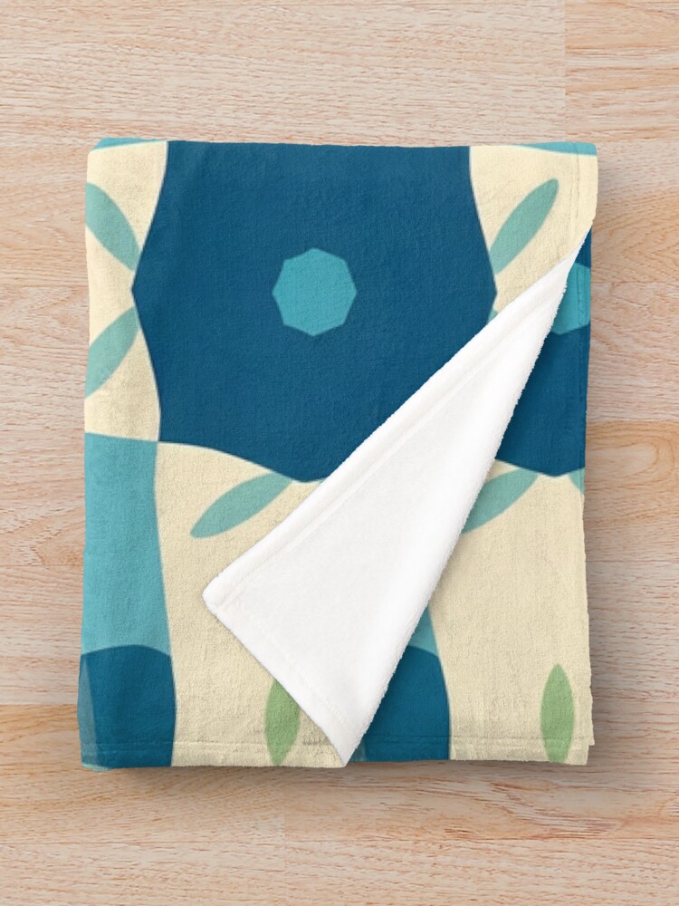 Thumbnail 3 of 6, Throw Blanket, Retro Mid Century Modern Pattern designed and sold by GraphicsClub.