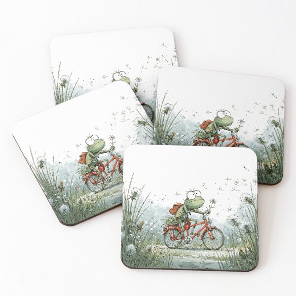 Item preview, Frog on a Bicycle — He's Doing His Best designed and sold by FrostyFrisby.
