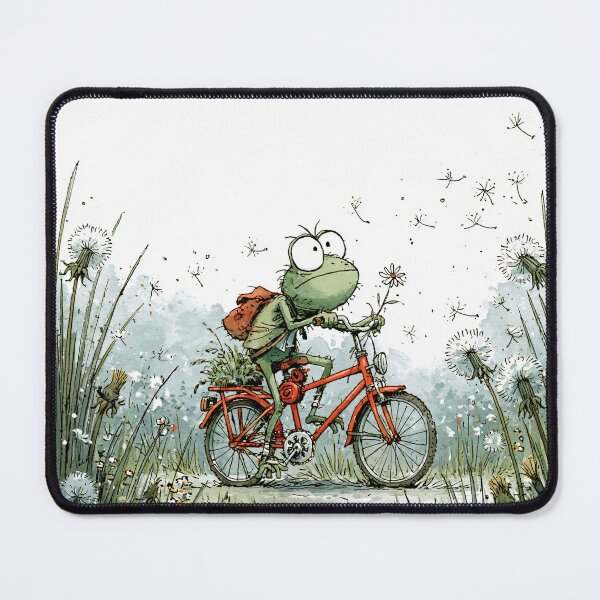 Item preview, Frog on a Bicycle — He's Doing His Best designed and sold by FrostyFrisby.