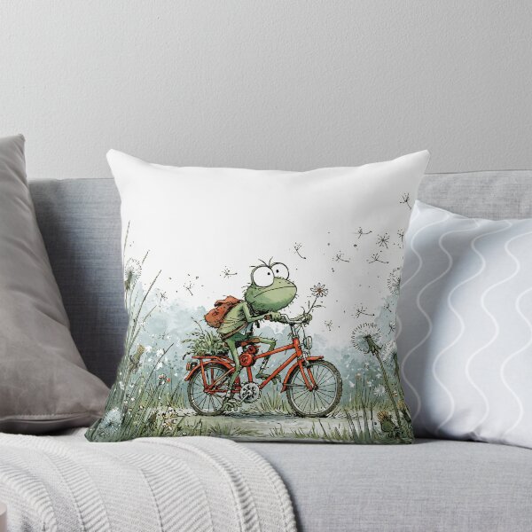Item preview, Frog on a Bicycle — He's Doing His Best designed and sold by FrostyFrisby.
