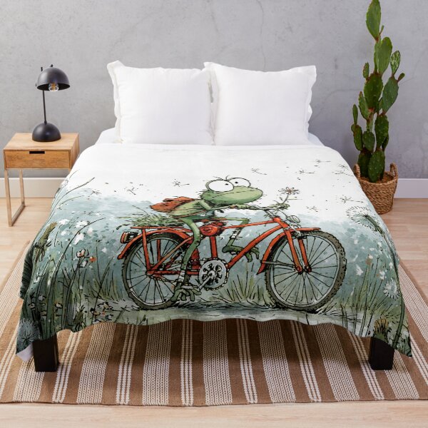 Item preview, Frog on a Bicycle — He's Doing His Best designed and sold by FrostyFrisby.