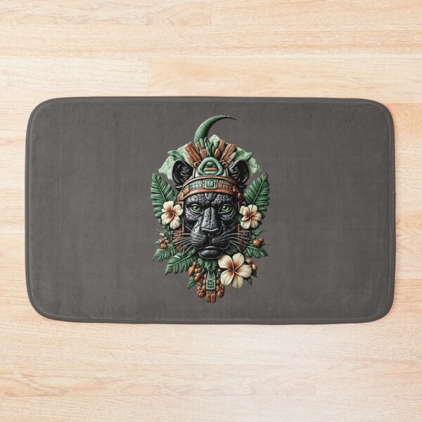 Item preview, Elysium Echoes - Mayan Jaguar Warrior Totem | Vintage Shabby Chic Enamel 01 designed and sold by Shift-Bloom.