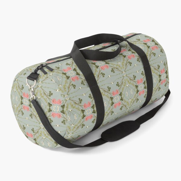 Item preview, Vintage Symmetrical Clover Daisy Sage Green Pattern designed and sold by Grin Katalina Floral Patterns & Cozy Art.