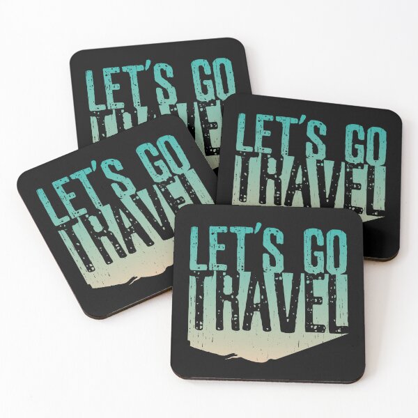 Item preview, Let’s Go Travel – Green Gradient Travel Quote Art designed and sold by MarkedArtPrints.