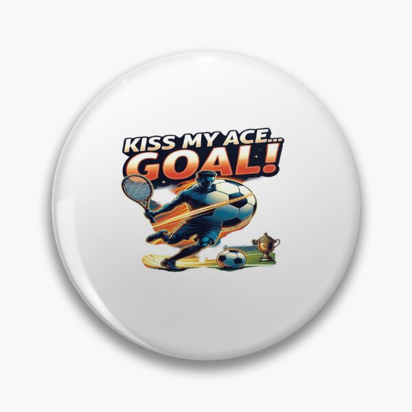 Item preview, Kiss My Ace… GOAL! Funny Soccer & Tennis T-Shirt | Sports Mashup Graphic Tee | Football Lover Gift | Athlete Humor Design designed and sold by Sushikidsntoddlers.