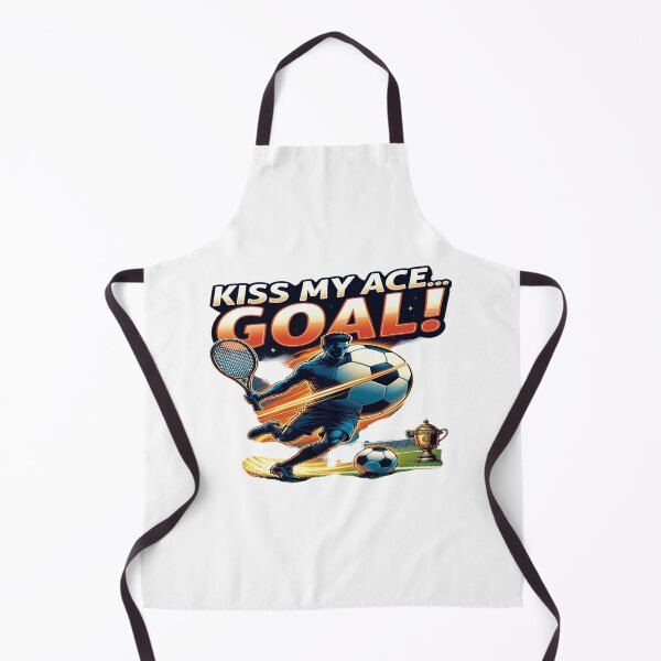 Aperçu de l'œuvre Kiss My Ace… GOAL! Funny Soccer & Tennis T-Shirt | Sports Mashup Graphic Tee | Football Lover Gift | Athlete Humor Design créée et vendue par Sushikidsntoddlers.