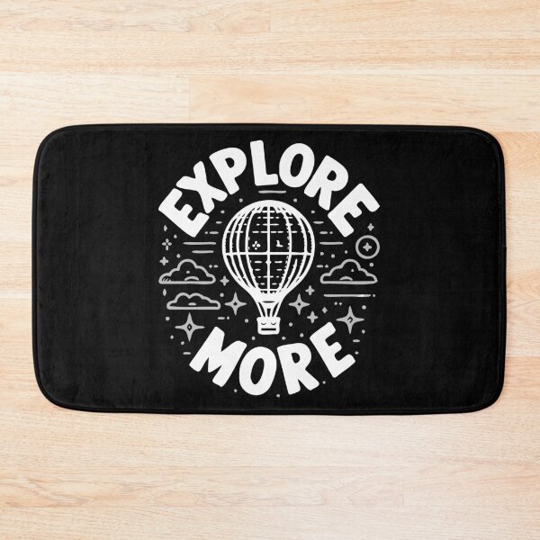 Item preview, Explore More – Hot Air Balloon Travel Quote Art designed and sold by MarkedArtPrints.