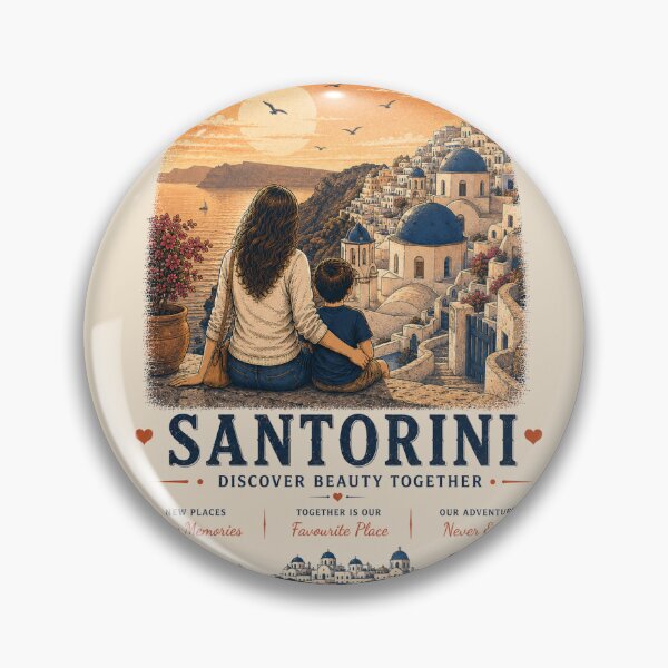 Item preview, Santorini Mother Son Duo Discover Beauty Together designed and sold by BagFactoryUK.