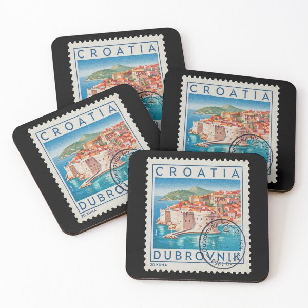 Item preview, Dubrovnik Croatia Old Town Adriatic Postage Stamp Sticker designed and sold by stickercuffs.