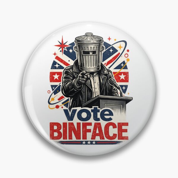 Item preview, Vote Binface 2026 Funny Political Satire Sticker | Retro UK Election Poster | British Meme Vintage Design designed and sold by Bhaskar Digital Art.