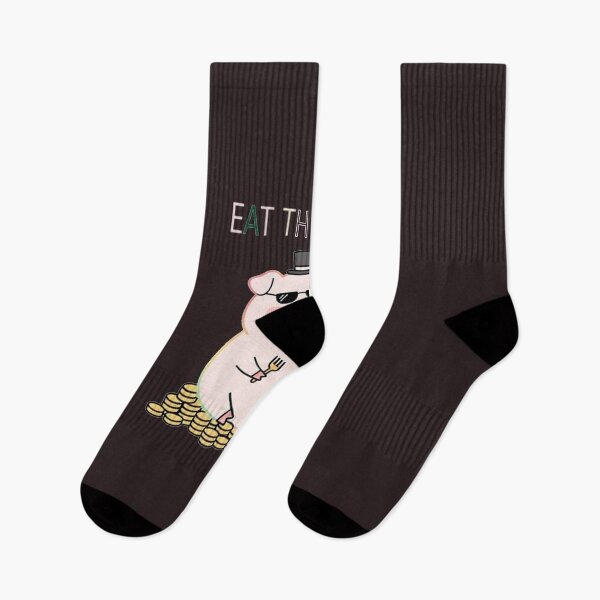 Item preview, eat the rich funny  art designed and sold by  Mudikeys.