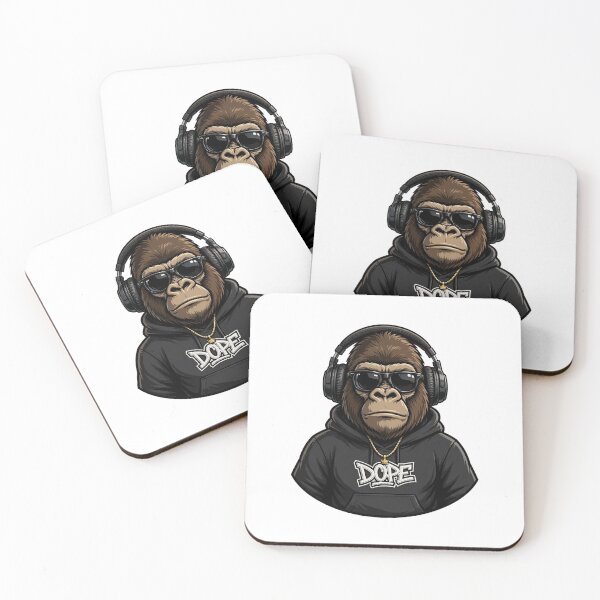 Item preview, Monkey with headphones designed and sold by carlsmart1.