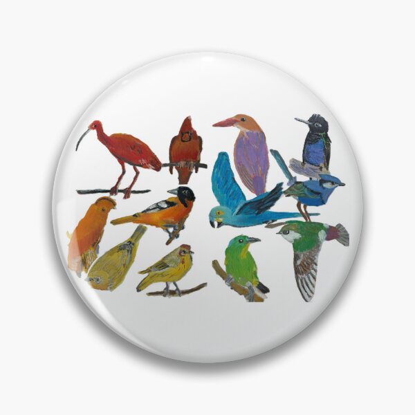 Item preview, Arcoíris de pájaros designed and sold by woodland-towers.