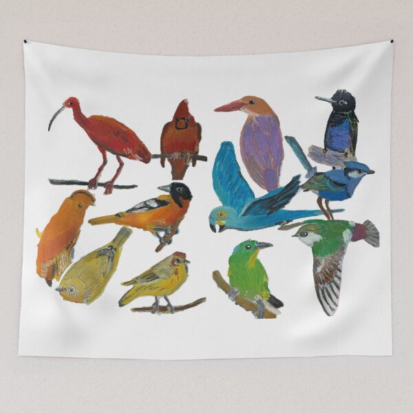 Item preview, Rainbow of Birds designed and sold by woodland-towers.