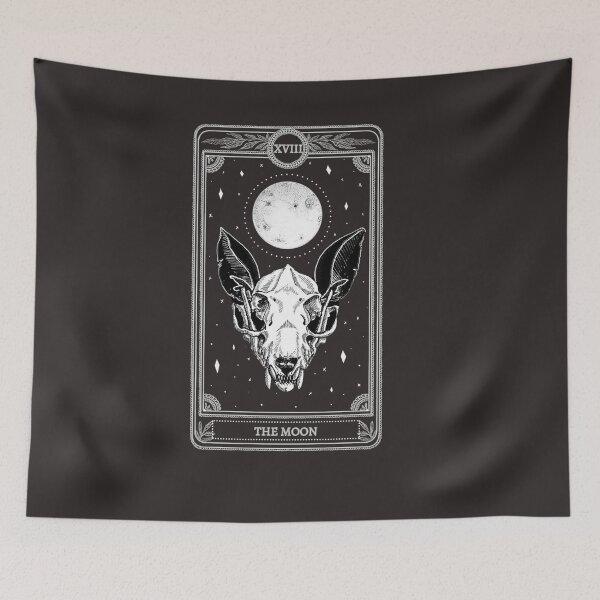 Item preview, The Moon XVIII: Dark Totem Tarot designed and sold by 63Hotpeppers.