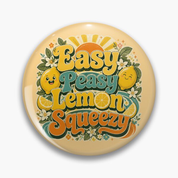 Item preview, Easy Peasy Lemon Squeezy Retro Lemon T-Shirt | Cute Vintage Citrus Summer Quote designed and sold by ABLAT-CREATIONS.