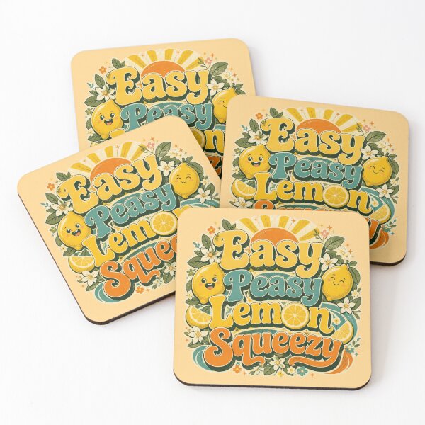 Item preview, Easy Peasy Lemon Squeezy Retro Lemon T-Shirt | Cute Vintage Citrus Summer Quote designed and sold by ABLAT-CREATIONS.
