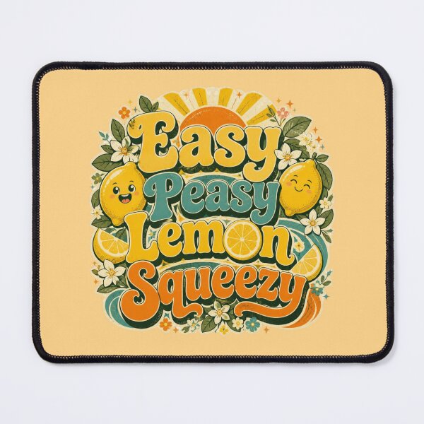 Item preview, Easy Peasy Lemon Squeezy Retro Lemon T-Shirt | Cute Vintage Citrus Summer Quote designed and sold by ABLAT-CREATIONS.