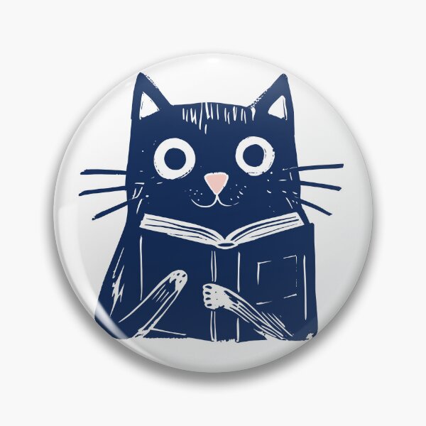 Item preview, Cat Reading and Writing White Line Art designed and sold by daldadesign.